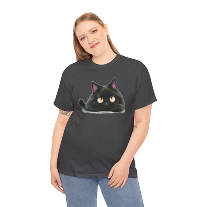 Cat Lover T-Shirt, Kitty Graphic Tee, Kitten Print Shirt, Feline Fan Top, Animal Pet Owner Gift