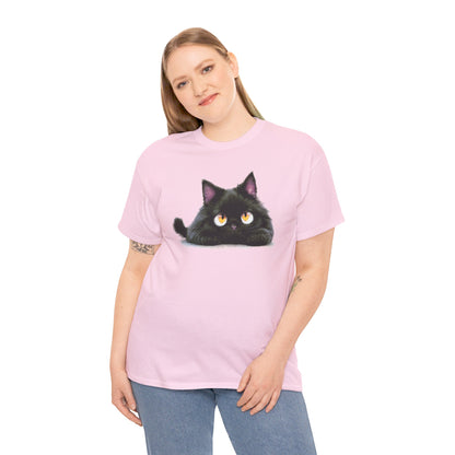 Cat Lover T-Shirt, Kitty Graphic Tee, Kitten Print Shirt, Feline Fan Top, Animal Pet Owner Gift