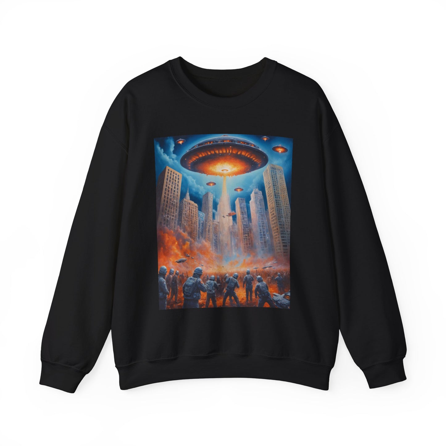 Alien Invasion Sweatshirt, Extraterrestrial UFO Crewneck, Sci-Fi Space Sweatshirt, Galaxy Outer Space Jumper, Alien Abduction Pullover, Area