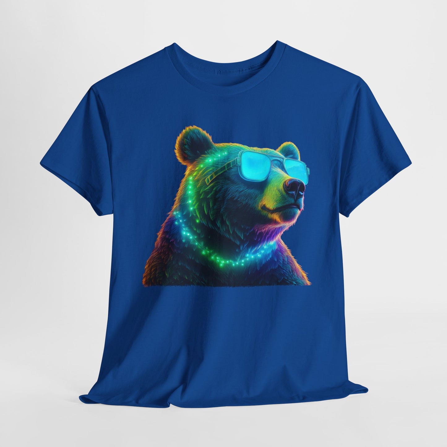 Cooler Bär mit Sonnenbrille T-Shirt / Neon Bären Grafik Design für Tierliebhaber und Streetwear Fans T-Shirt / Geschenk