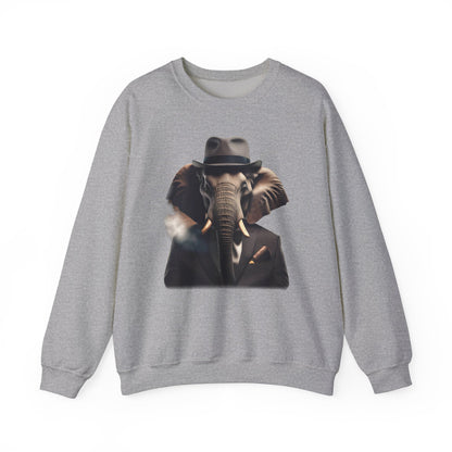 Stilvoller Elefant im Anzug / Vintage Look mit Zigarette auf Sweatshirts / Lustiger Katzenpullover / Geschenk / Katzenliebhaber /