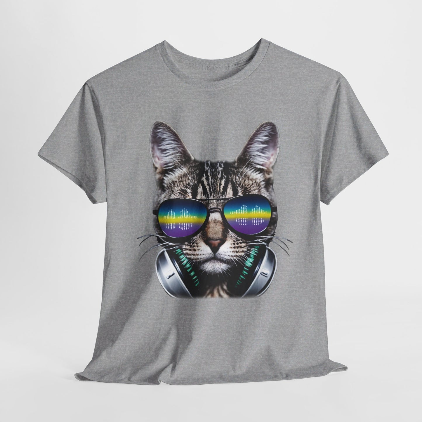 Groovy DJ Cat T-Shirt / Geschenk / Katzenliebhaber /Zocken / gaming / Comic / Katze / Kopfhörer / Musik / Music