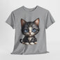 Cat Lover T-Shirt, Cute Kitten Graphic Tee, Animal Print Top, Blue Eyed Cat Shirt, Pet Owner Gift