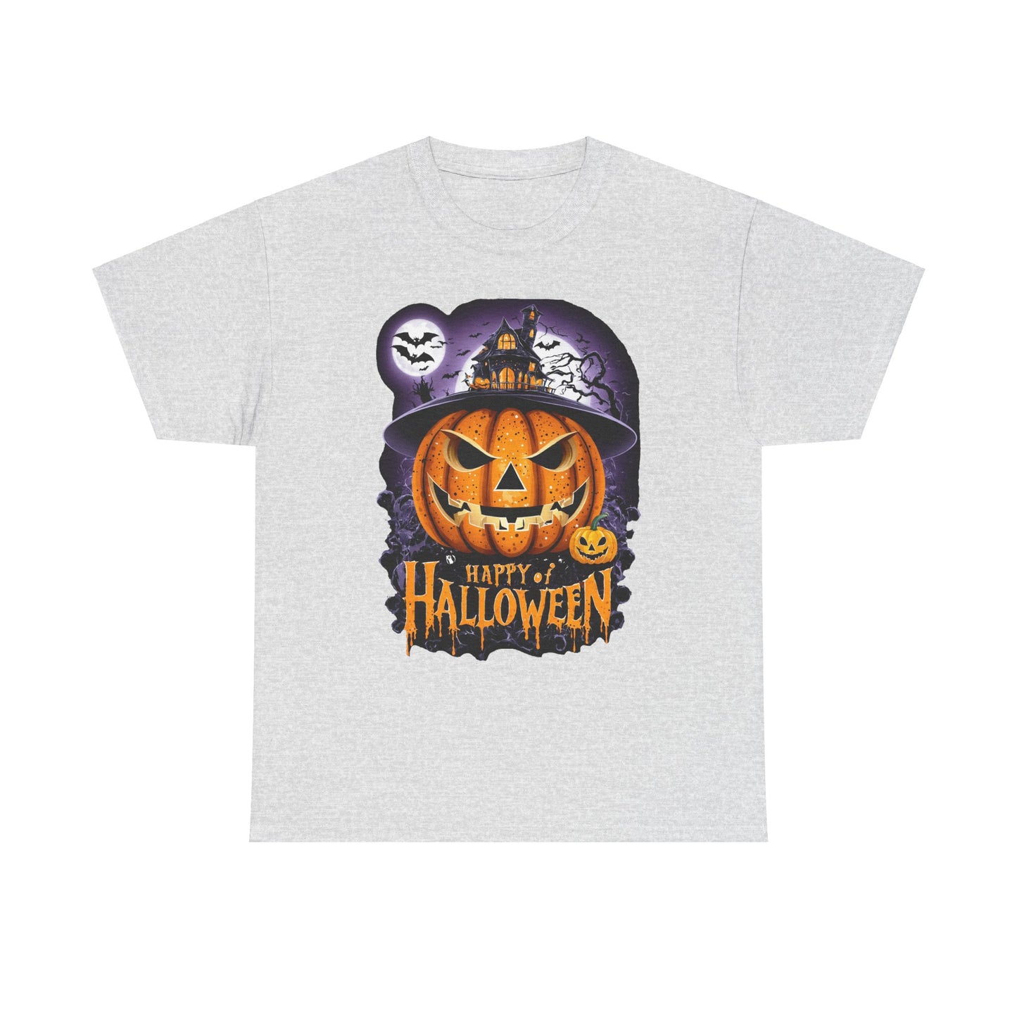 Happy of Halloween Pumpkin, Spooky Unisex T-Shirt, Fall Season Shirt, Jack-O-Lantern Costume Top, Autumn Witch Theme Apparel