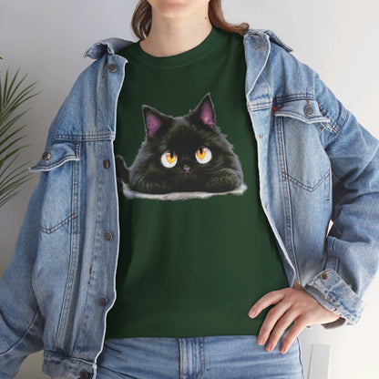 Cat Lover T-Shirt, Kitty Graphic Tee, Kitten Print Shirt, Feline Fan Top, Animal Pet Owner Gift