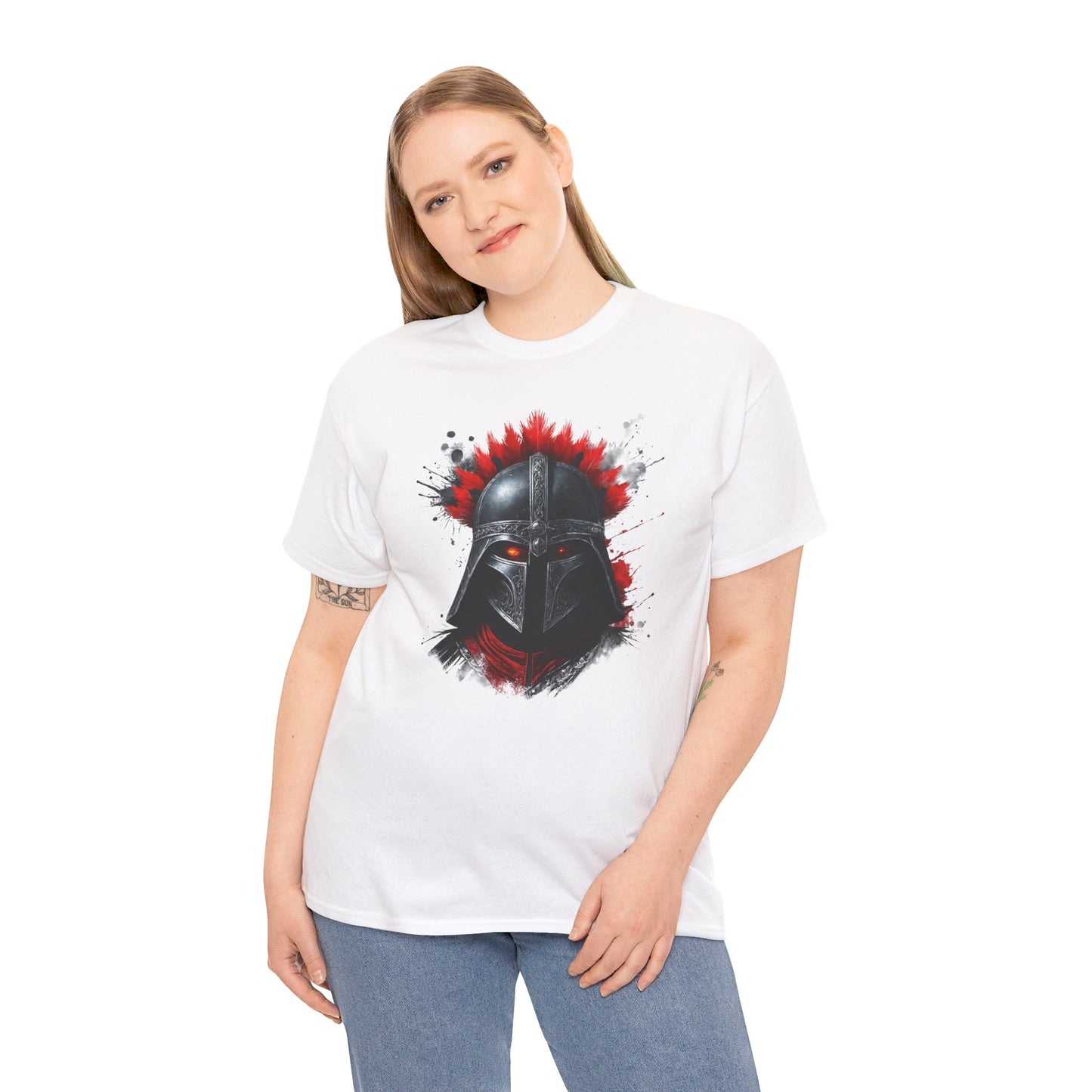 Sparta Warrior Tee, Ancient Warrior T-Shirt, Red Eyes Shirt, Unisex Cotton Tee, Historical Warrior Top