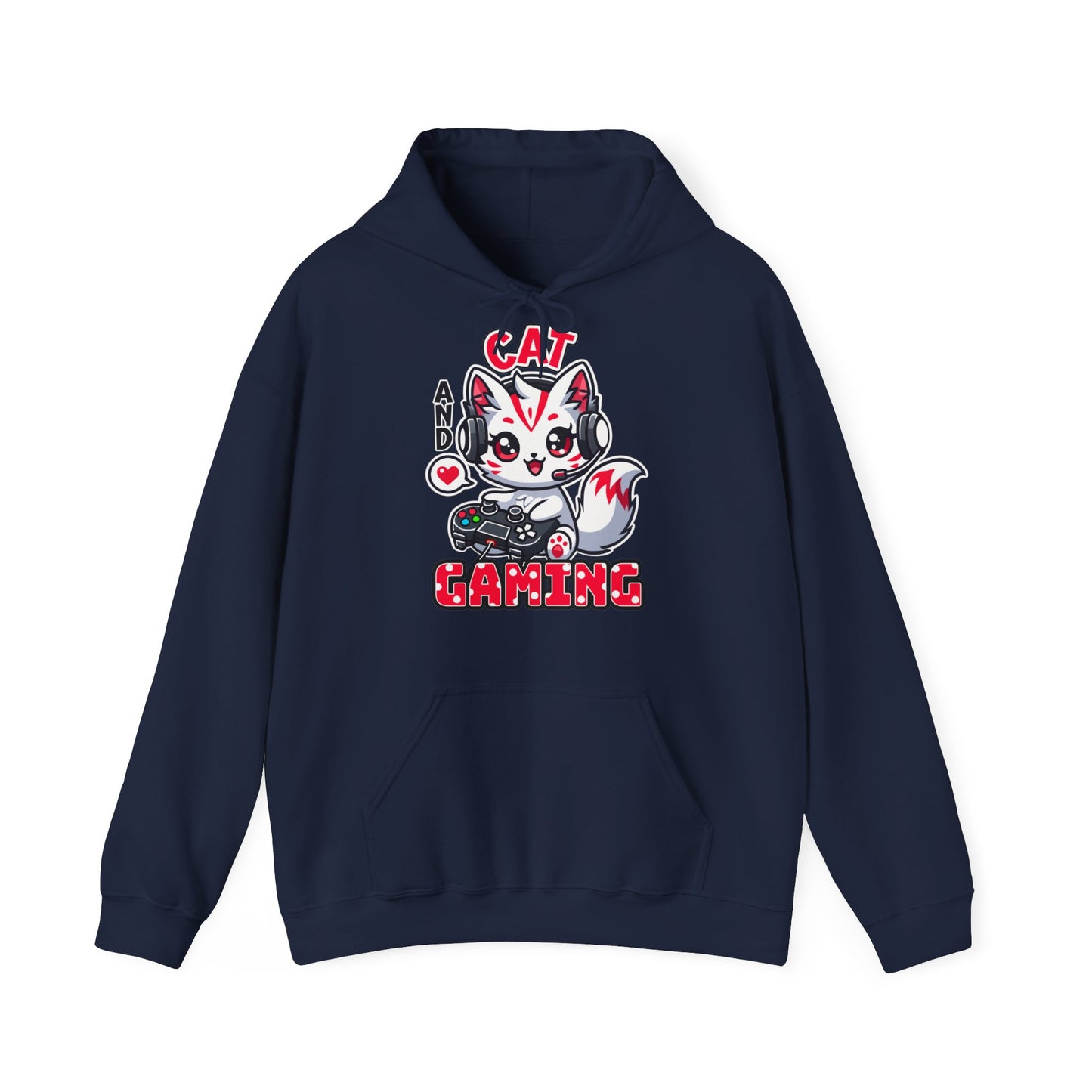 Cat and Gaming Unisex Heavy Blend™ Hooded Sweatshirt