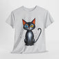 Cat Lover T-Shirt, Feline Graphic Tee, Multicolor Kitten Print Top, Animal Theme Shirt, Cat Enthusiast Clothing