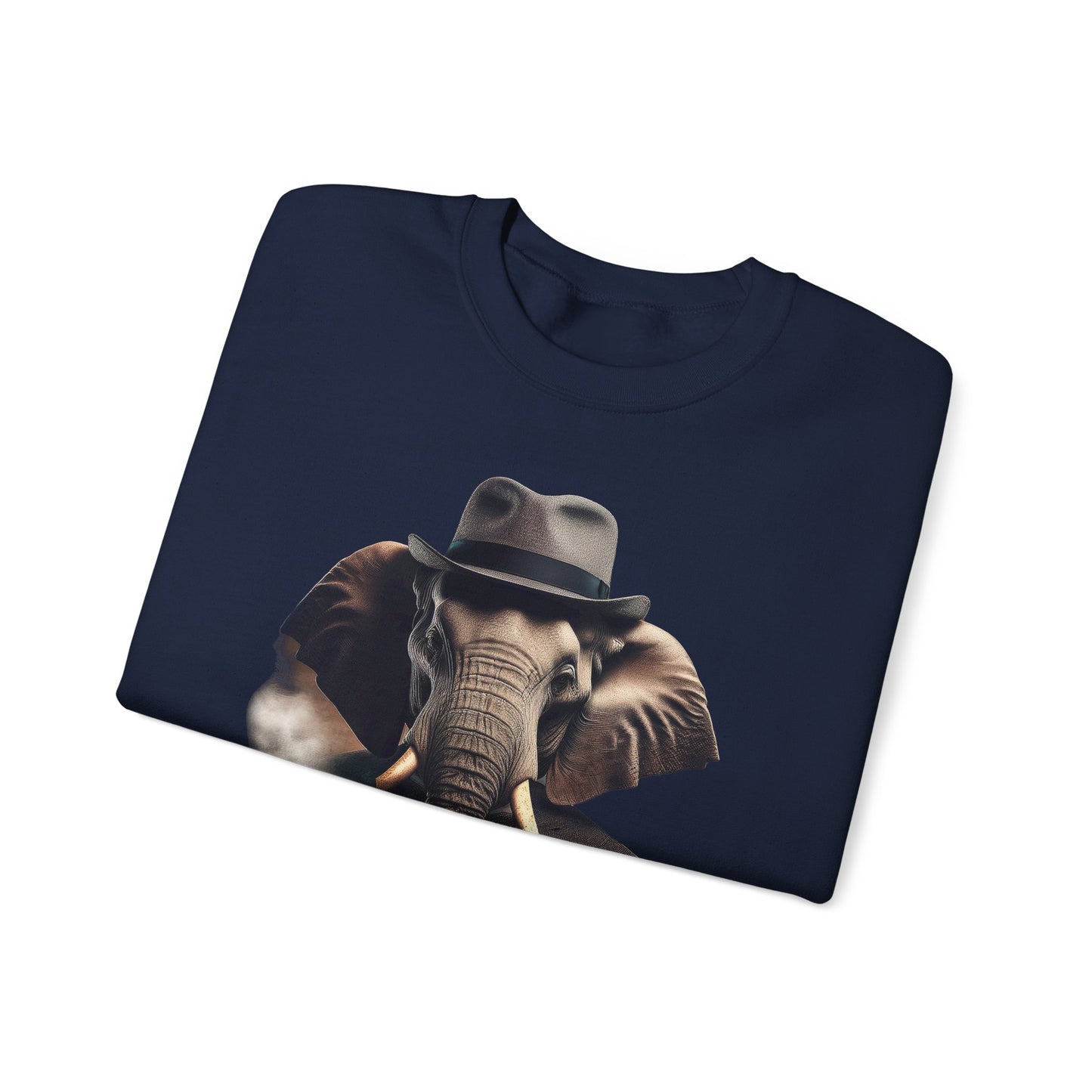 Stilvoller Elefant im Anzug / Vintage Look mit Zigarette auf Sweatshirts / Lustiger Katzenpullover / Geschenk / Katzenliebhaber /