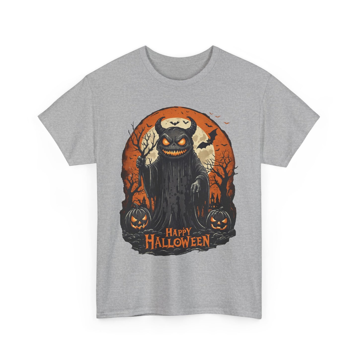 Halloween Pumpkin Dark Monster Tee, Spooky Unisex T-Shirt, Fall Season Shirt, Jack-O-Lantern Costume Top, Autumn Witch Theme Apparel