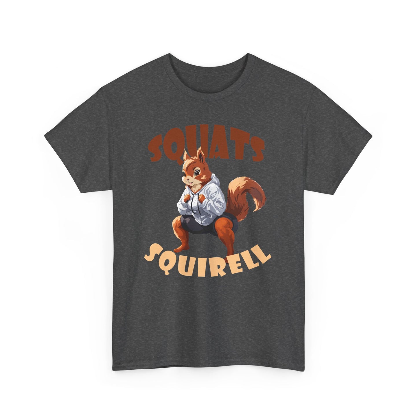 Squats Squirell T-Shirt - Lustiges Cartoon T-Shirt für Fitness-Enthusiasten und Katzenliebhaber