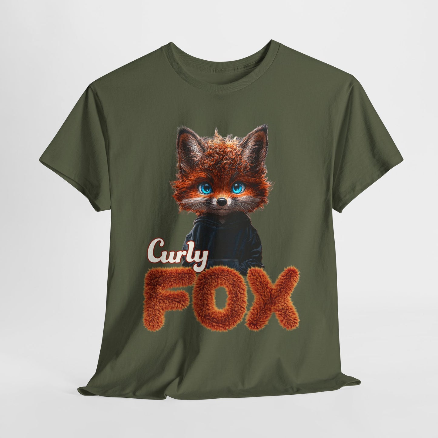 Sweatshirt Curly Fox Niedliches Fuchsmotiv mit lockigem Fell auf Kinder Sweatshirts /Trendiges Design für Tierliebhaber süss/Geschenk