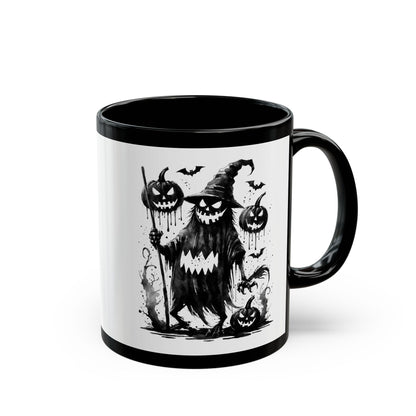 Halloween Mug, Pumpkin Ghost Coffee Cup, Spooky Tea Cup, Black Halloween Gift, Süßen Geistern, Hexen und Kürbissen, Gift for Halloween