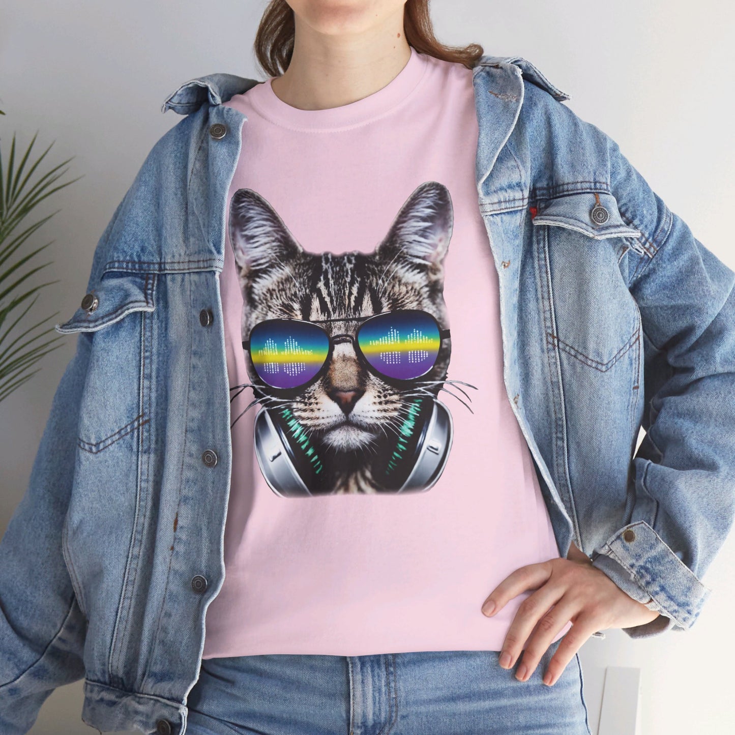 Groovy DJ Cat T-Shirt / Geschenk / Katzenliebhaber /Zocken / gaming / Comic / Katze / Kopfhörer / Musik / Music