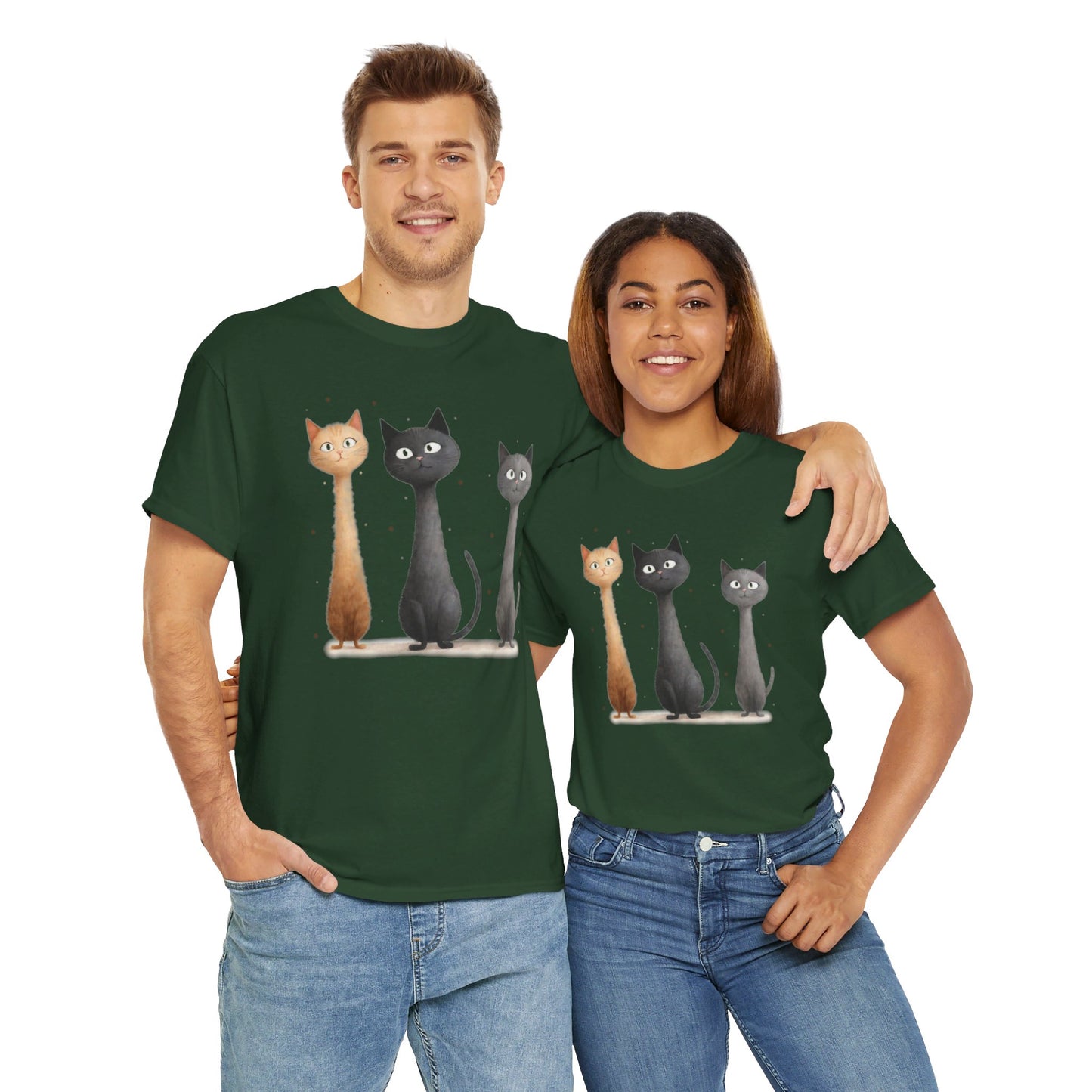 Cat Family T-Shirt, Kitty Tee, Animal Lover Gift, Adorable Cat Shirt, Pet Owner Apparel