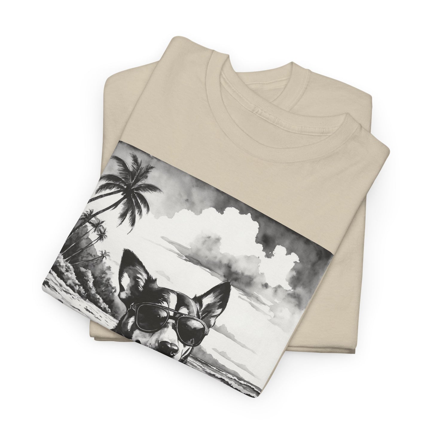 Cool Beach Dog T-Shirt Lustiges Hundemotiv mit Sonnenbrille für Sommer Vibes | Perfektes Geschenk für Hundeliebhaber