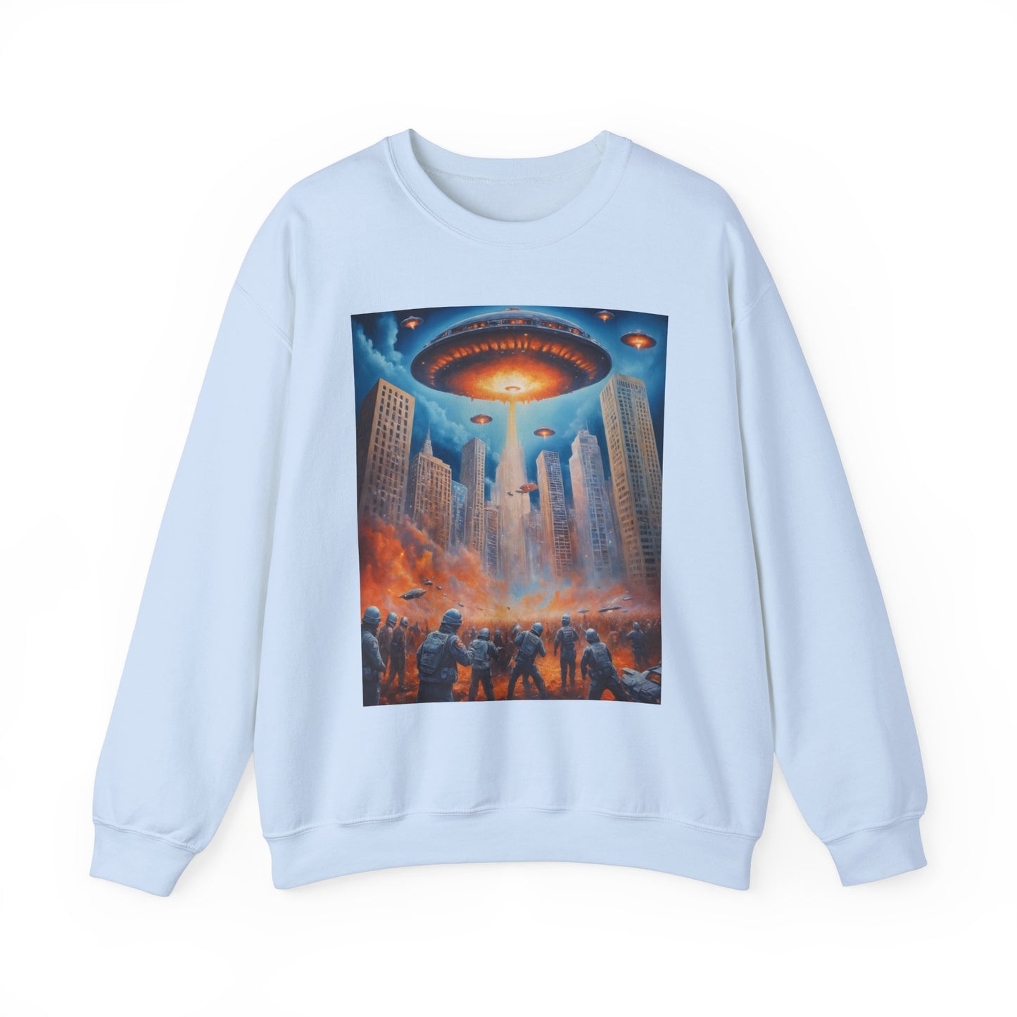 Alien Invasion Sweatshirt, Extraterrestrial UFO Crewneck, Sci-Fi Space Sweatshirt, Galaxy Outer Space Jumper, Alien Abduction Pullover, Area