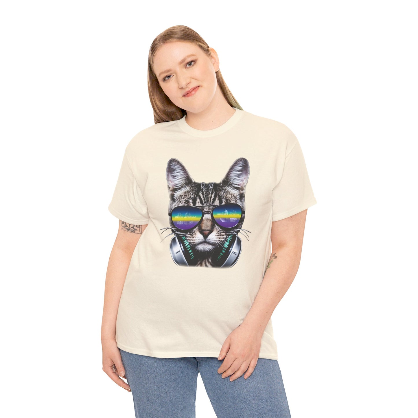 Groovy DJ Cat T-Shirt / Geschenk / Katzenliebhaber /Zocken / gaming / Comic / Katze / Kopfhörer / Musik / Music