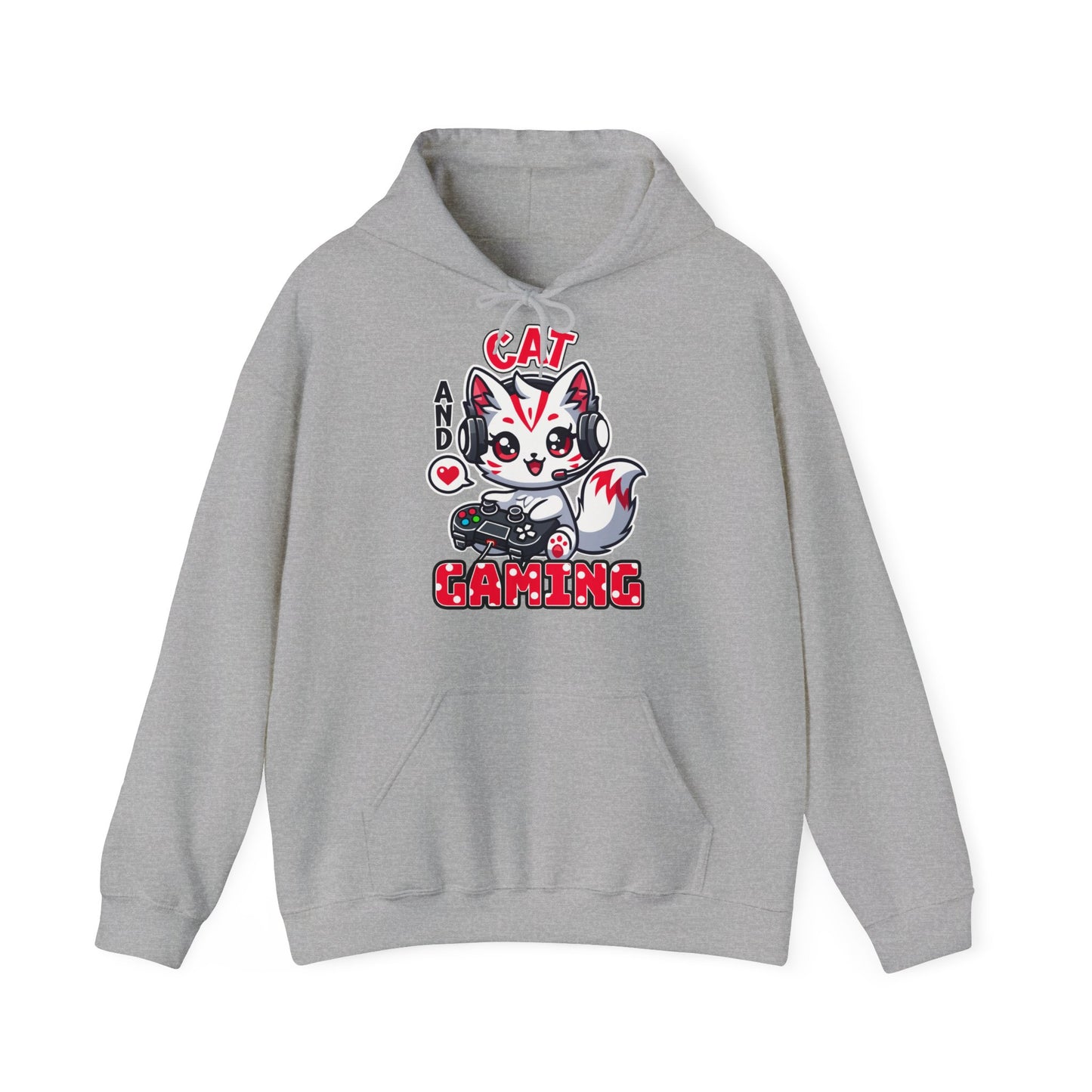 Cat and Gaming Unisex Heavy Blend™ Hooded Sweatshirt