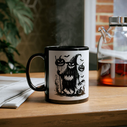 Halloween Mug, Pumpkin Ghost Coffee Cup, Spooky Tea Cup, Black Halloween Gift, Süßen Geistern, Hexen und Kürbissen, Gift for Halloween