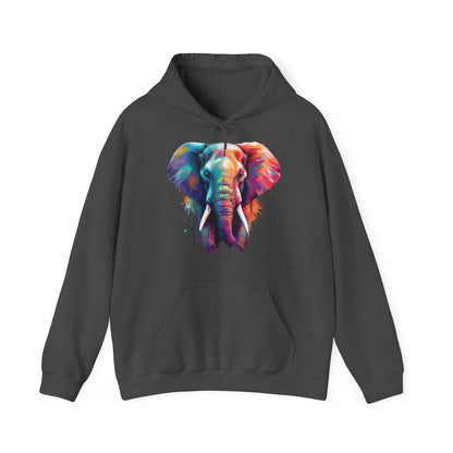 Buntes Elefanten Design auf Hoodies / Exotisches Tiermotiv für Tier- und Kunstliebhaber / Wild Design für Tierliebhaber / Lustiges Geschenk