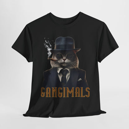 Cool Cat Gangster Tee Shirt, Gangimals, Funny Cat Shirt, Cat Lover Gift, Vintage Cat Tee, Retro Graphic Tee, Cat Owner Tee