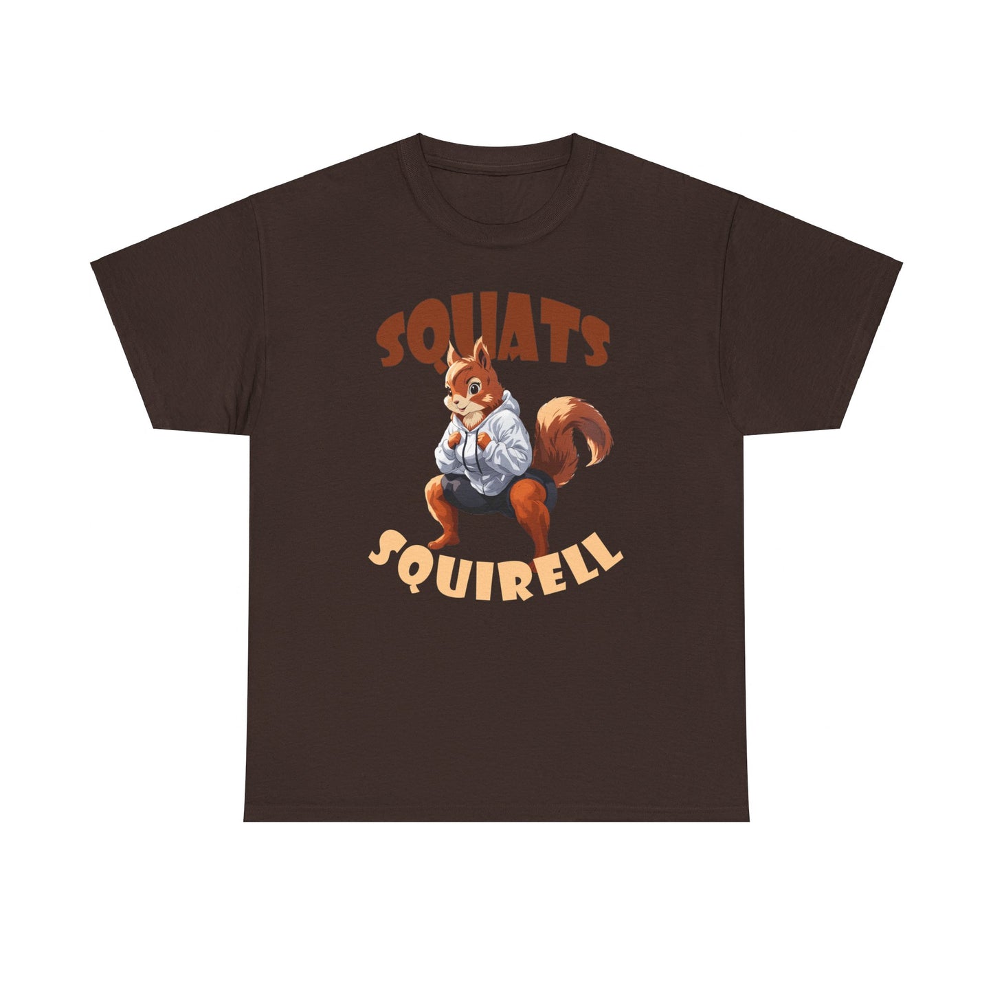 Squats Squirell T-Shirt - Lustiges Cartoon T-Shirt für Fitness-Enthusiasten und Katzenliebhaber