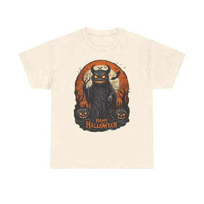 Halloween Pumpkin Dark Monster Tee, Spooky Unisex T-Shirt, Fall Season Shirt, Jack-O-Lantern Costume Top, Autumn Witch Theme Apparel