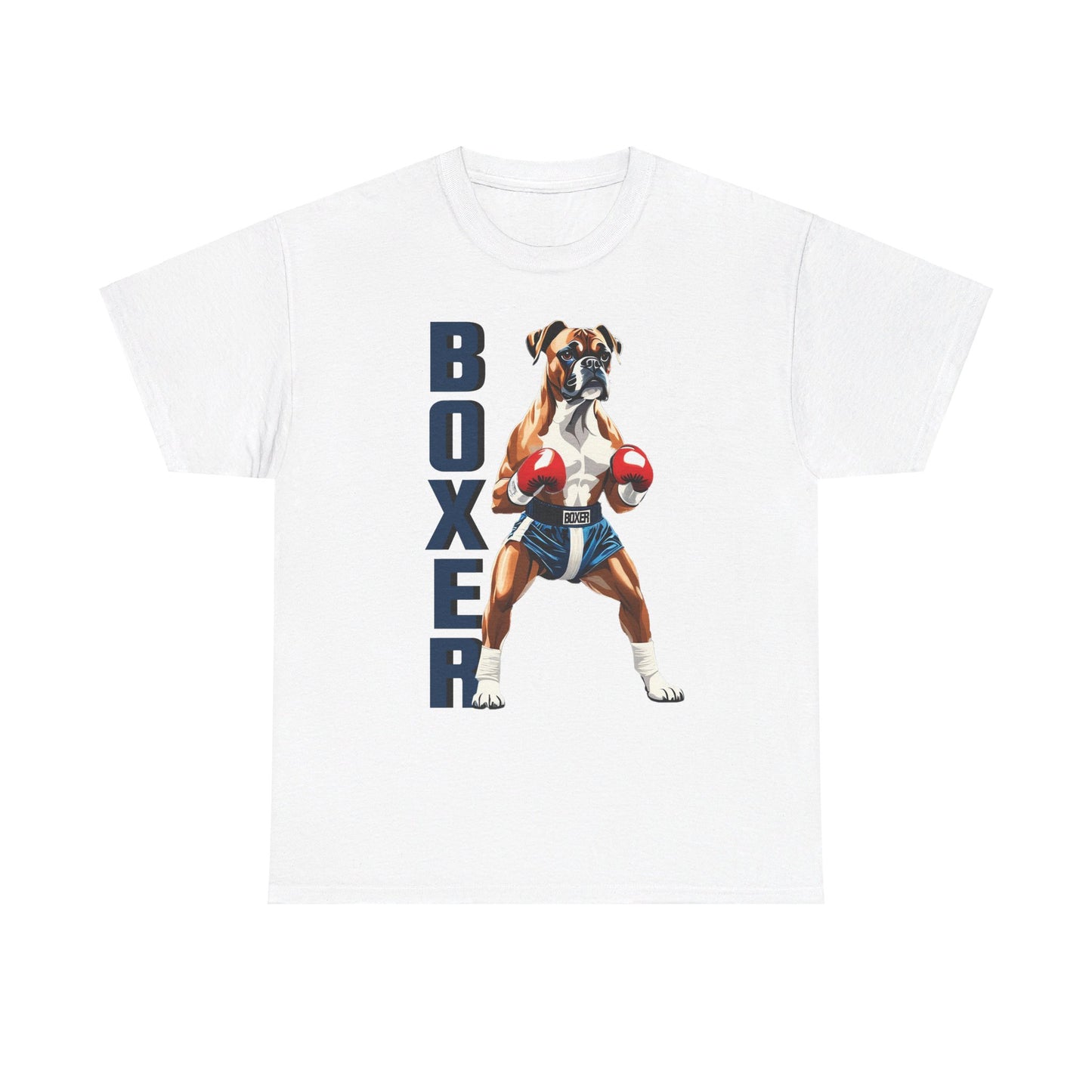 Boxer T-Shirt - Lustiges Cartoon - T-Shirt für Fitness-Enthusiasten und Hundeliebhaber