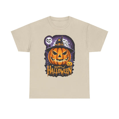 Happy of Halloween Pumpkin, Spooky Unisex T-Shirt, Fall Season Shirt, Jack-O-Lantern Costume Top, Autumn Witch Theme Apparel