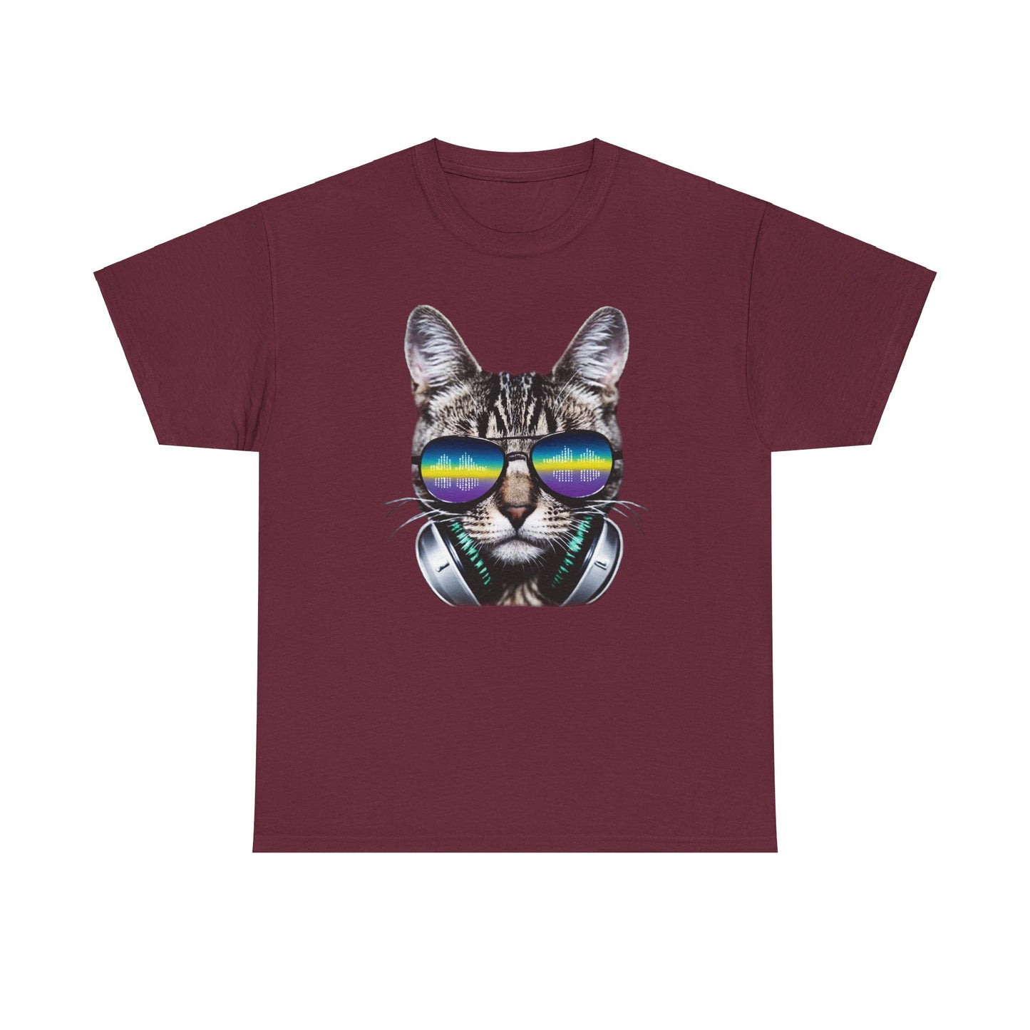 Groovy DJ Cat T-Shirt / Geschenk / Katzenliebhaber /Zocken / gaming / Comic / Katze / Kopfhörer / Musik / Music