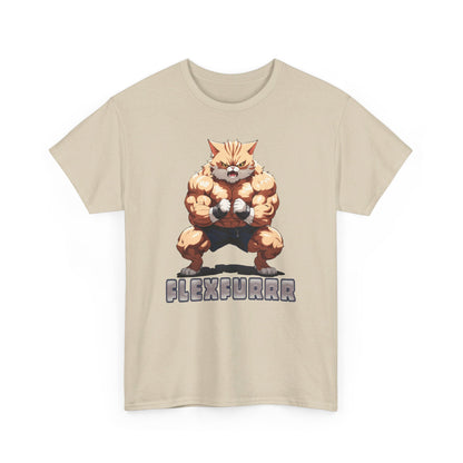 Muscalcat T-Shirt / Für Fitness und Katzenliebhaber, Lustiges Cartoon-Design, Baumwolle