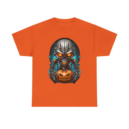 Halloween Pumking Cyborg T-Shirt, Halloween Tee, Unisex Shirt, Pumpkin Design Shirt, Halloween Costume