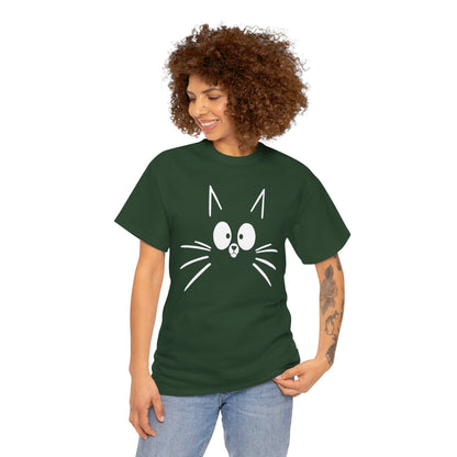 Minimalist Cat Face T-Shirt / Geschenk / Katzenliebhaber /Zocken / gaming / Comic / Katze