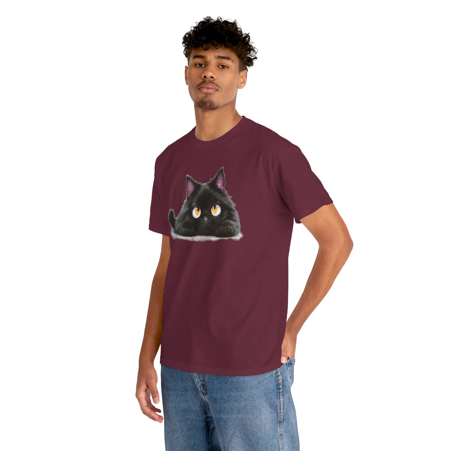 Cat Lover T-Shirt, Kitty Graphic Tee, Kitten Print Shirt, Feline Fan Top, Animal Pet Owner Gift