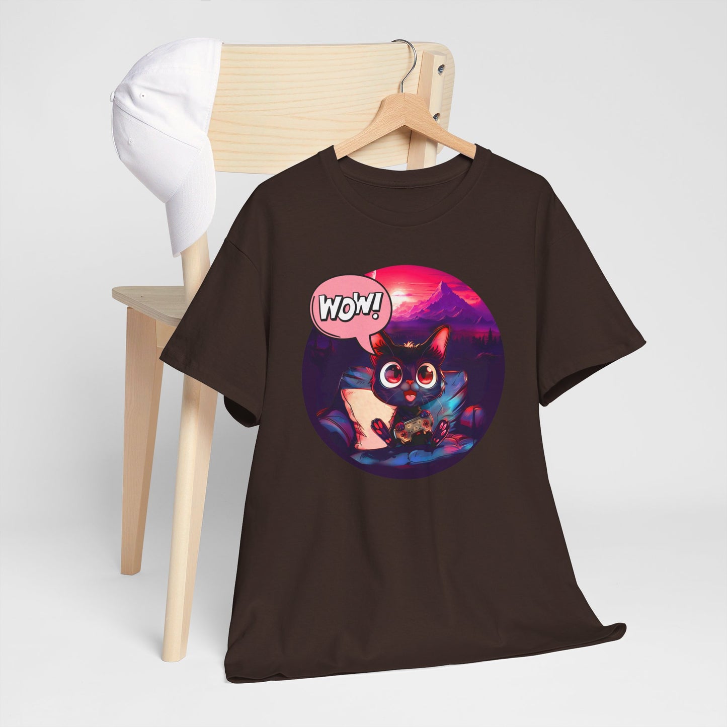 Wow! Gamer Cat" T-Shirt / Geschenk / Katzenliebhaber /Zocken / gaming / Comic / Katze