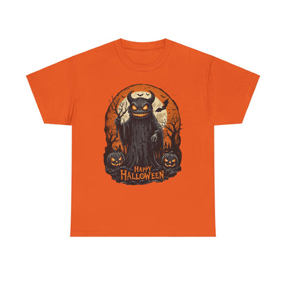 Halloween Pumpkin Dark Monster Tee, Spooky Unisex T-Shirt, Fall Season Shirt, Jack-O-Lantern Costume Top, Autumn Witch Theme Apparel