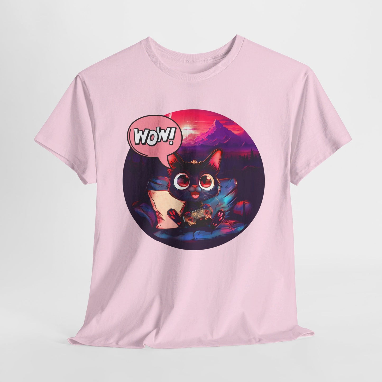 Wow! Gamer Cat" T-Shirt / Geschenk / Katzenliebhaber /Zocken / gaming / Comic / Katze