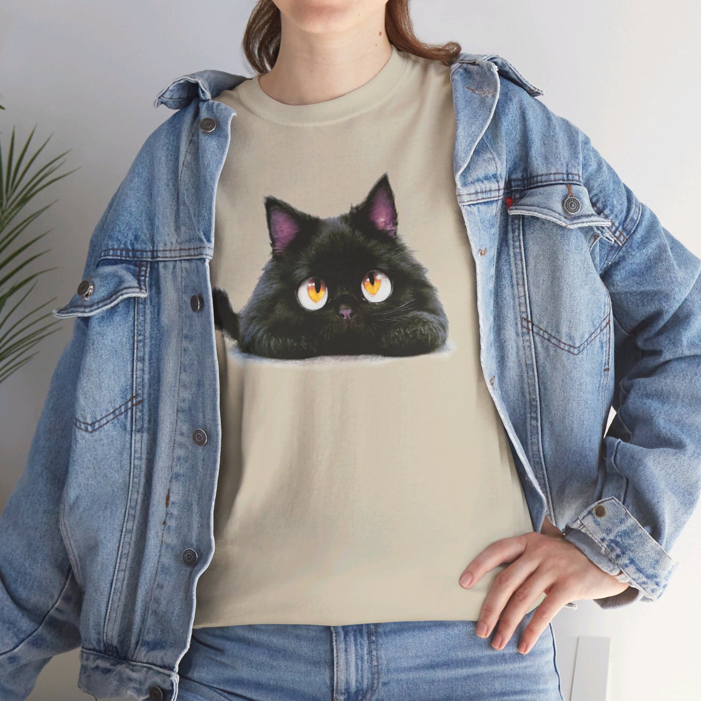 Cat Lover T-Shirt, Kitty Graphic Tee, Kitten Print Shirt, Feline Fan Top, Animal Pet Owner Gift