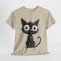 Cat Lover T-Shirt, Cute Kitty Tee, Adorable Feline Shirt, Big Eyed Cat Top, Animal Graphic Tee for Pet Owners