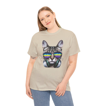 Groovy DJ Cat T-Shirt / Geschenk / Katzenliebhaber /Zocken / gaming / Comic / Katze / Kopfhörer / Musik / Music