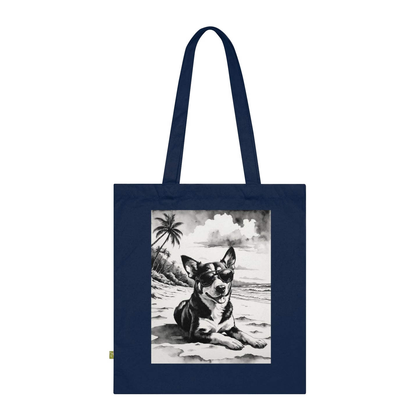 Cool Beach Dog Sweatshirt Baumwolltasche Lustiges Hundemotiv mit Sonnenbrille für Sommer Vibes Geschenk für Hundeliebhaber