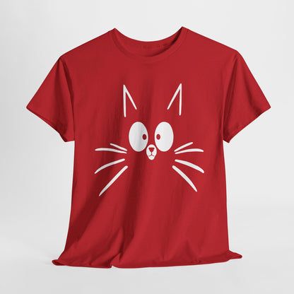 Minimalist Cat Face T-Shirt / Geschenk / Katzenliebhaber /Zocken / gaming / Comic / Katze