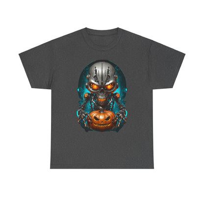 Halloween Pumking Cyborg T-Shirt, Halloween Tee, Unisex Shirt, Pumpkin Design Shirt, Halloween Costume