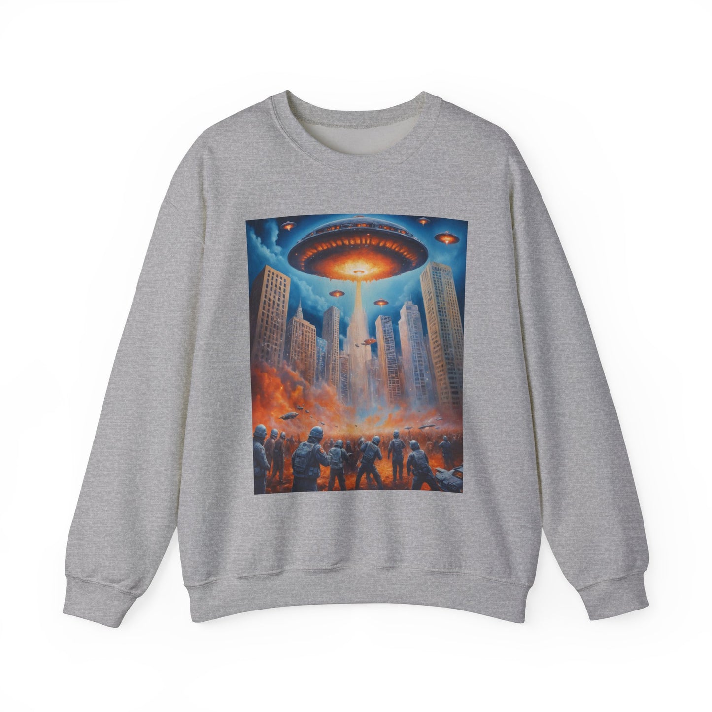 Alien Invasion Sweatshirt, Extraterrestrial UFO Crewneck, Sci-Fi Space Sweatshirt, Galaxy Outer Space Jumper, Alien Abduction Pullover, Area