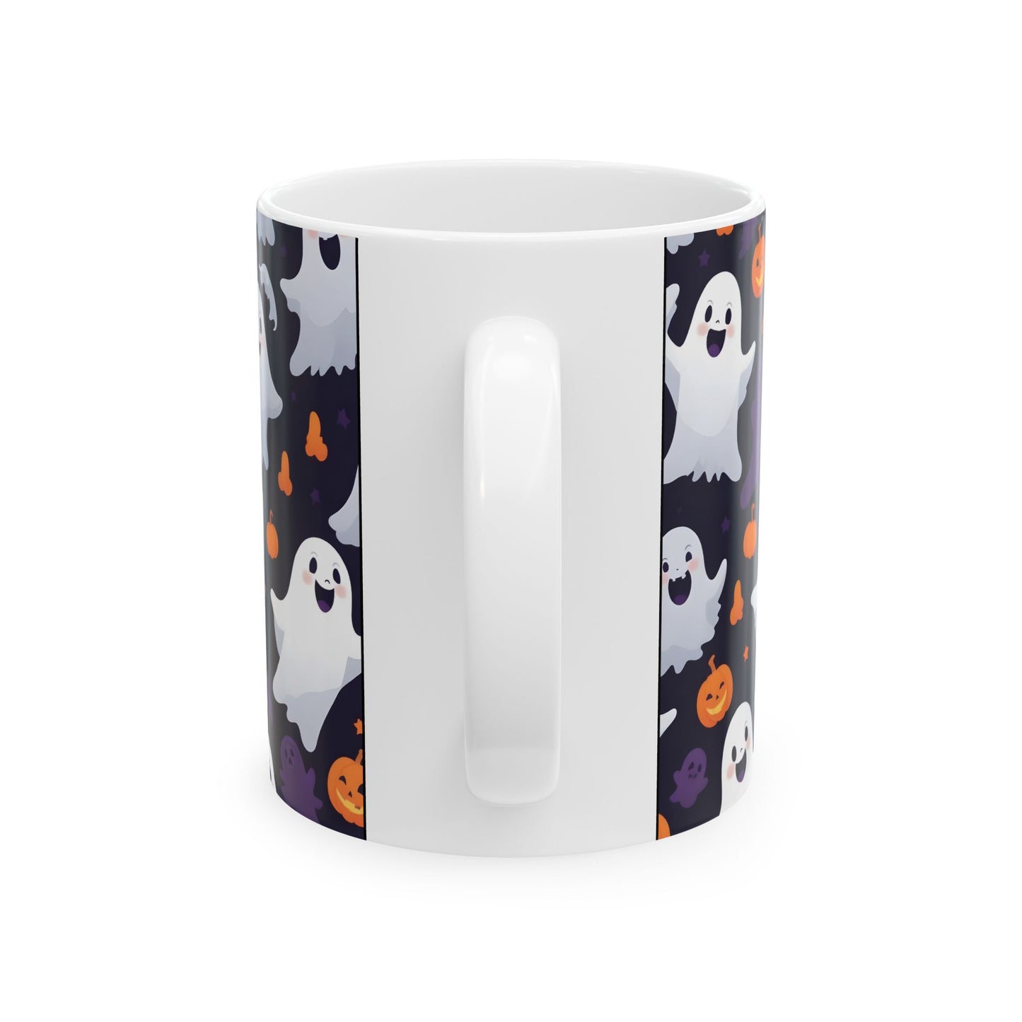 Ceramic Mug, Halloween Cute Ghost & Pumpkins, Spooky Coffee Cup, Halloween Mug, Ghost Pumpkin Mug, Fall Drinkware, Halloween Decor,