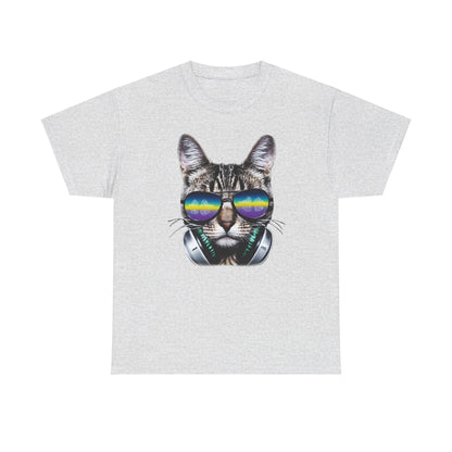 Groovy DJ Cat T-Shirt / Geschenk / Katzenliebhaber /Zocken / gaming / Comic / Katze / Kopfhörer / Musik / Music