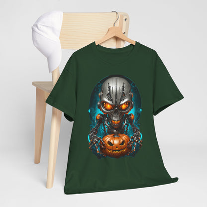 Halloween Pumking Cyborg T-Shirt, Halloween Tee, Unisex Shirt, Pumpkin Design Shirt, Halloween Costume