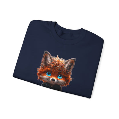 Sweatshirt Curly Fox Niedliches Fuchsmotiv mit lockigem Fell auf Kinder Sweatshirts /Trendiges Design für Tierliebhaber süss/Geschenk