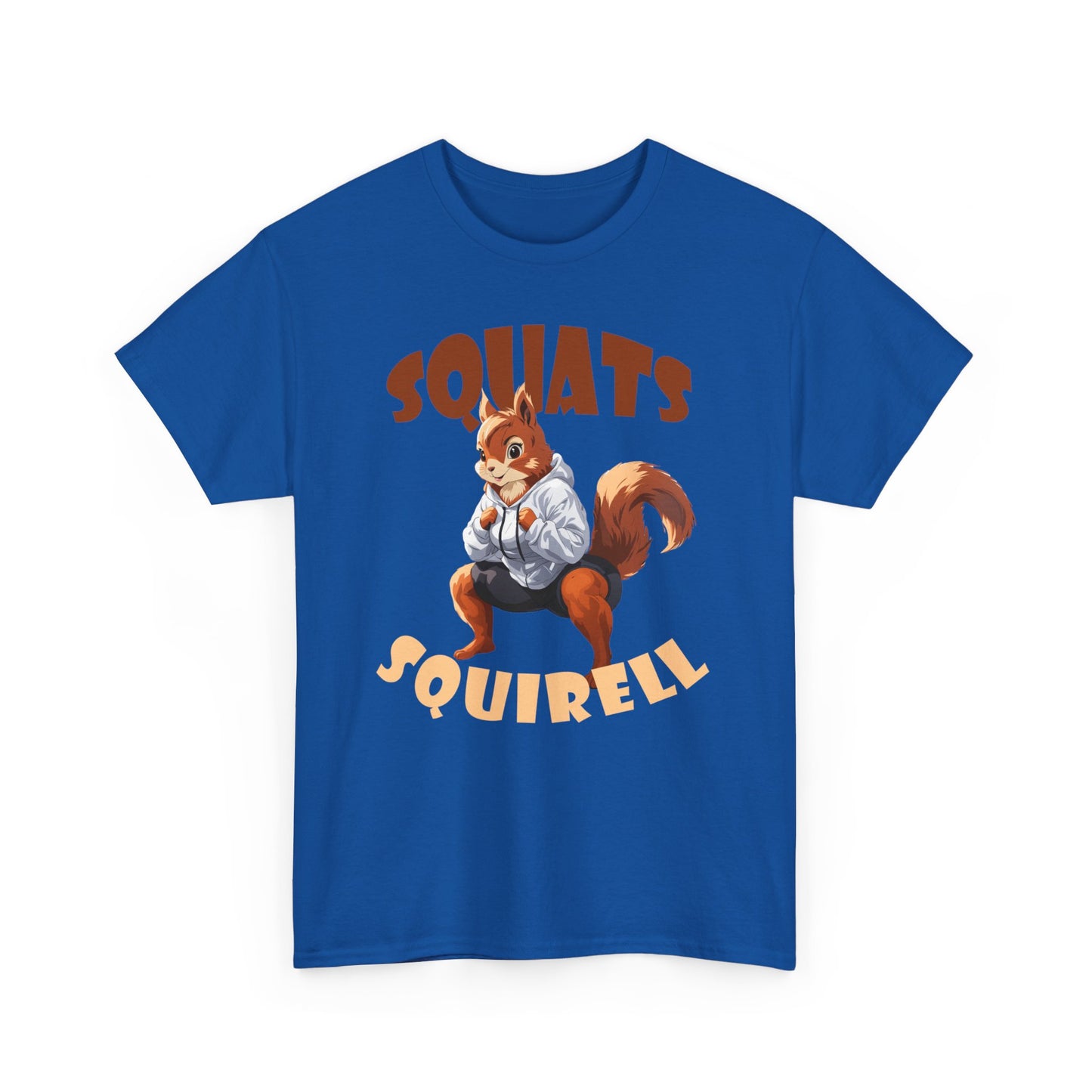 Squats Squirell T-Shirt - Lustiges Cartoon T-Shirt für Fitness-Enthusiasten und Katzenliebhaber